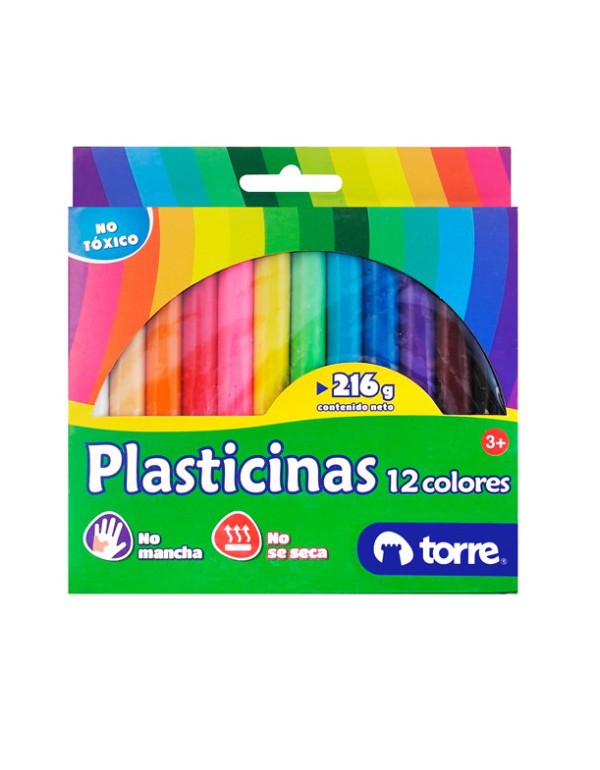 Plasticina 12 Colores Torre Imagia 25540 | DColon