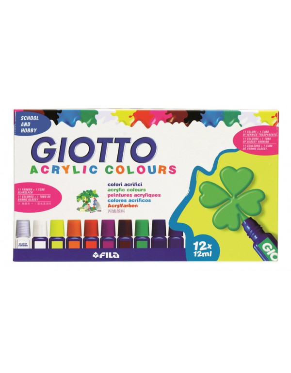 Acrilico Giotto 12 ml. x 12 uni 359002 | DColon