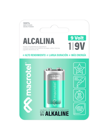 Bateria Macrotel Alcalina 9V MW-ALK19V | DColon